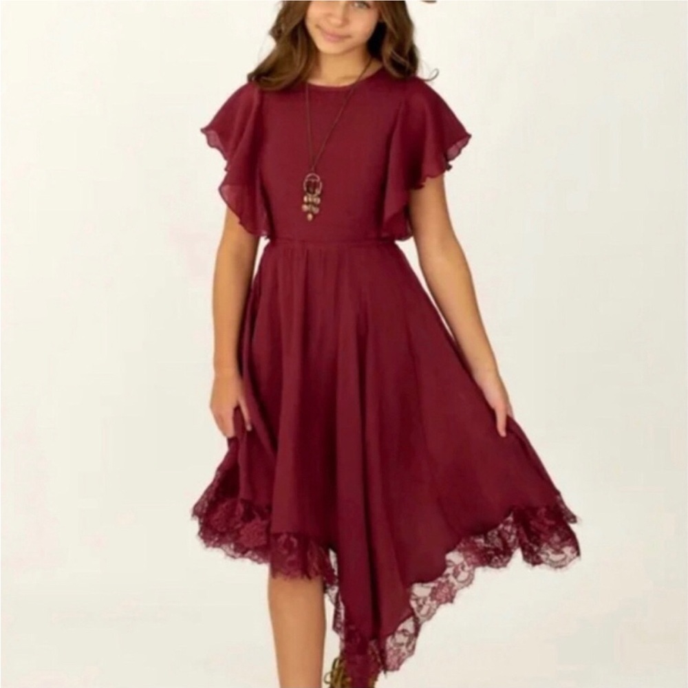 Girls Joyfolie Lakynna dress in garnet burgundy Size xsmall NWT